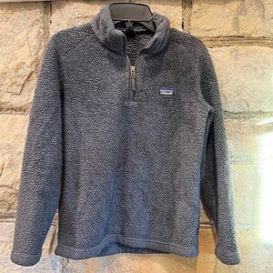 Patagonia boys gray fleece size M 10